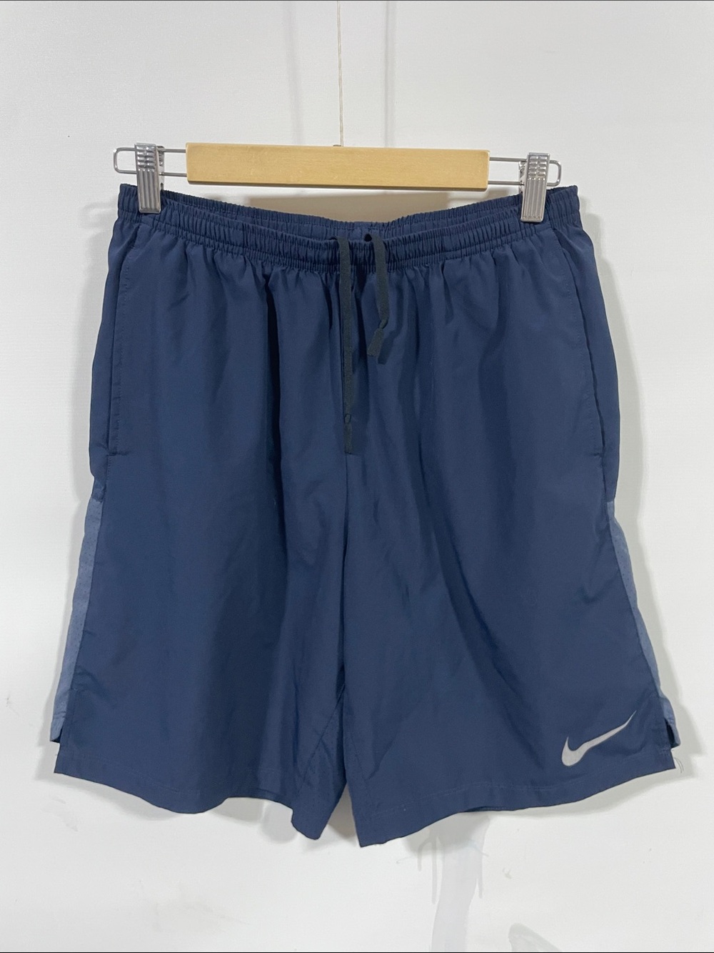Nike Men’s Dark Blue Athletic Shorts with Reflective Swoosh